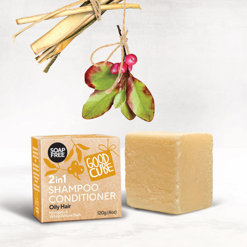 GOOD CUBE 2in1 Conditioning Shampoo Bar for Oily Hair